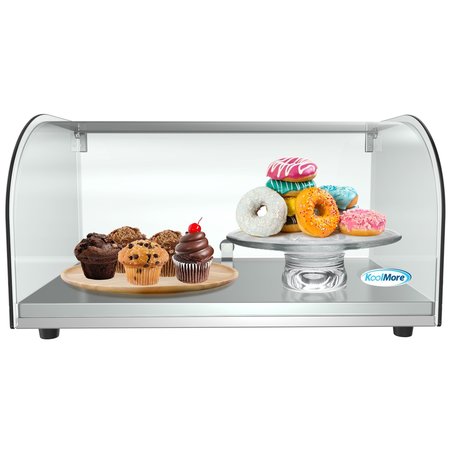 KOOLMORE 22"  Countertop Bakery Display Case with Front Curved Glass and Rear Door DC-1C